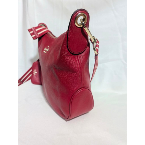 Kate Spade Rosie Large Red Crossbody Bag with Striped Strap K5807 - Picture 4 of 16